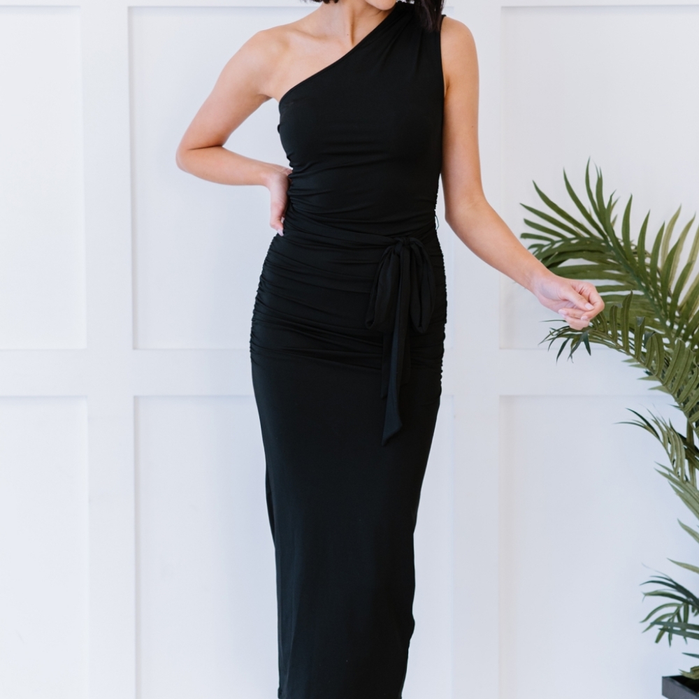 Dress Day License to Dare Black One-Shoulder Dress - Picture 3 of 8